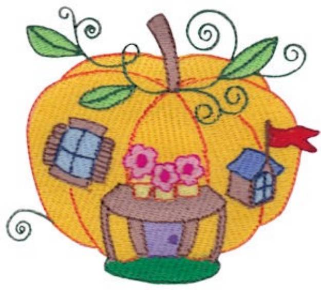 Picture of Pumpkin House Machine Embroidery Design