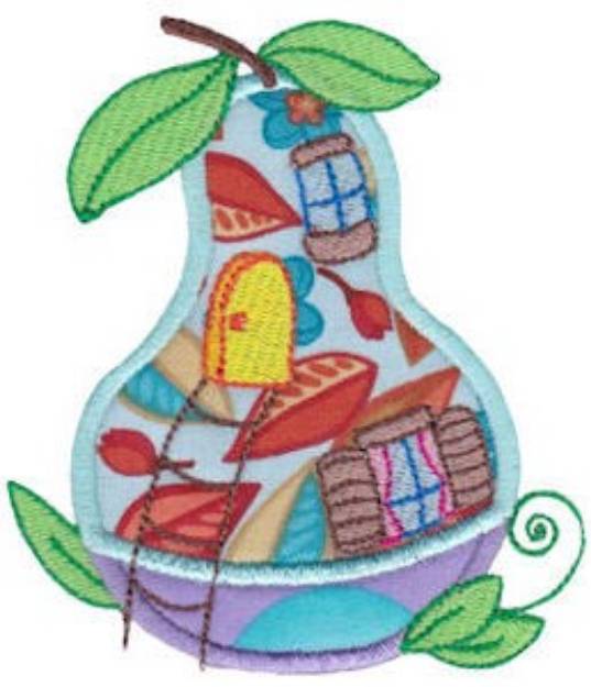Picture of Applique Gourd House Machine Embroidery Design