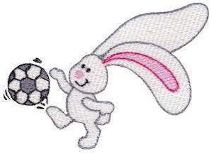 Picture of Soccer Bunny Machine Embroidery Design