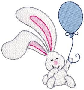 Picture of Balloon Bunny Machine Embroidery Design