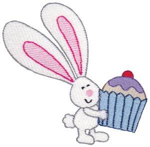 Picture of Cupcake Bunny Machine Embroidery Design