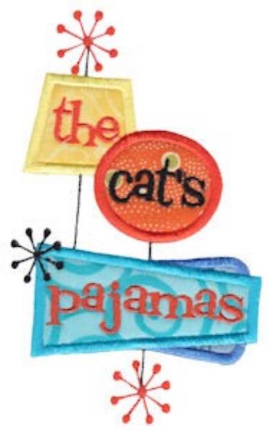 Picture of The Cats Pajamas Machine Embroidery Design