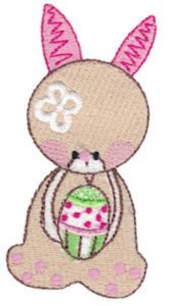 Picture of Rabbit & Egg Machine Embroidery Design