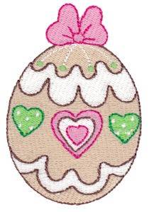 Picture of Heart Egg Machine Embroidery Design
