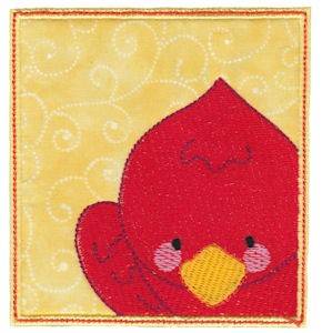 Picture of Red Bird Machine Embroidery Design