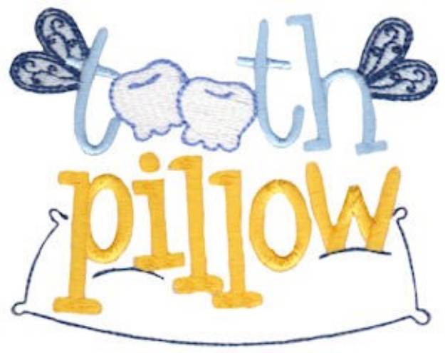 Picture of Tooth Pillow Machine Embroidery Design