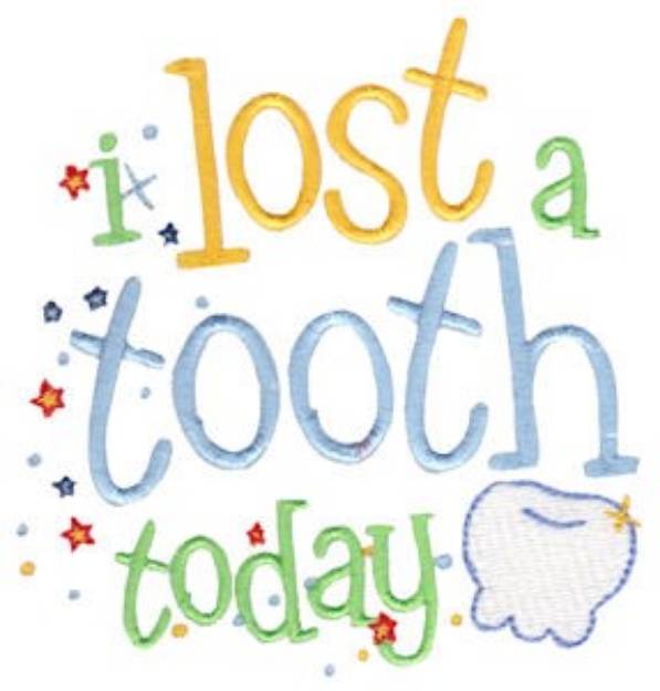 Picture of Lost A Tooth Machine Embroidery Design