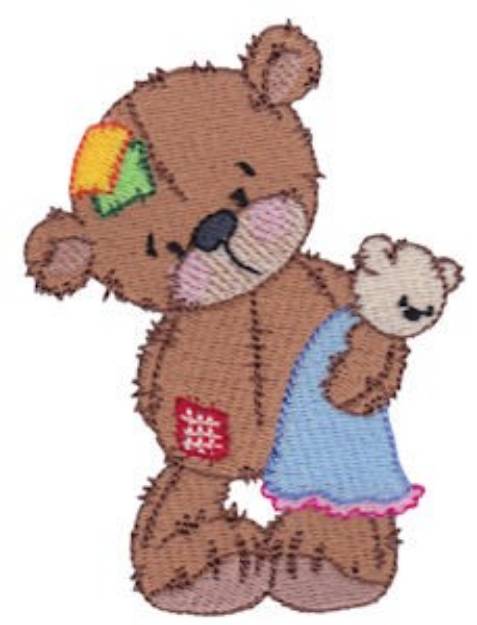 Picture of Patchwork Bear Machine Embroidery Design