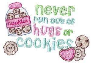 Picture of Hugs Or Cookies Machine Embroidery Design