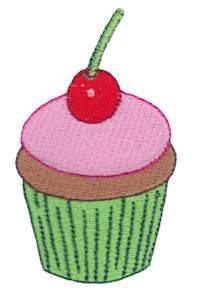 Picture of Cherry Cupcake Machine Embroidery Design