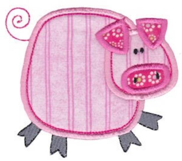 Picture of Little Farm Pig Machine Embroidery Design