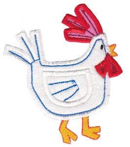 Picture of Little Farm Rooster Machine Embroidery Design