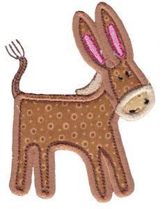 Picture of Little Farm Donkey Machine Embroidery Design