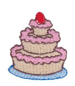 Picture of Birthday Cake Mini Machine Embroidery Design