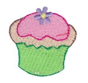 Picture of Birthday Cupcake Mini Machine Embroidery Design