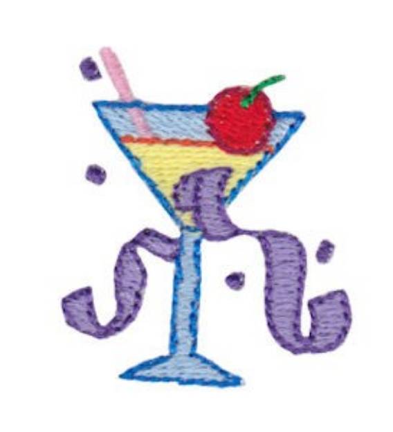 Picture of Birthday Cocktail Mini Machine Embroidery Design