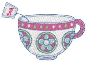 Picture of Time for Tea Machine Embroidery Design