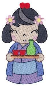 Picture of Kokeshi Dolls Machine Embroidery Design