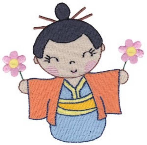 Picture of Kokeshi Doll Machine Embroidery Design