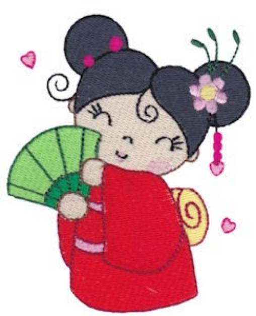 Picture of Kokeshi Doll Machine Embroidery Design