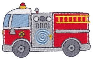 Picture of Lets Go Firetruck Machine Embroidery Design