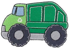 Picture of Lets Go Recycling Truck Machine Embroidery Design