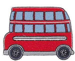 Picture of Lets Go Double Decker Bus Machine Embroidery Design