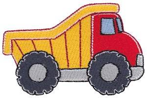 Picture of Lets Go Dump Truck Machine Embroidery Design