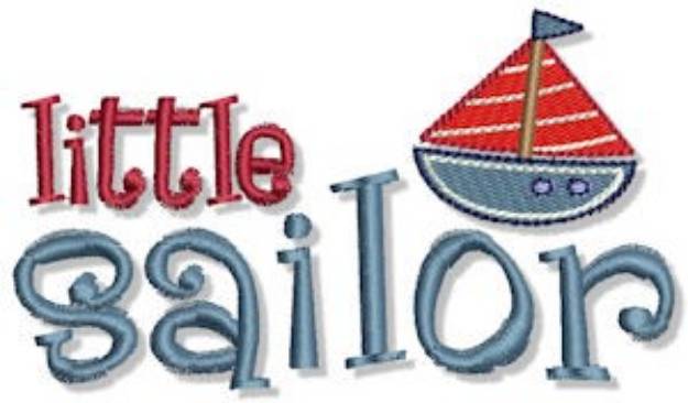 Picture of Little Sailor Nautical Sentiment Machine Embroidery Design