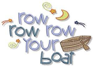 Picture of Row Your Boat Nautical Sentiments Machine Embroidery Design