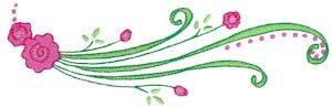Picture of Beautiful Swirly Flower Borders Machine Embroidery Design