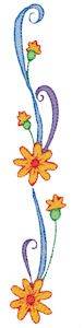 Picture of Beautiful Springtime Border Machine Embroidery Design