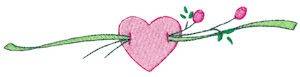 Picture of Beautiful Heart Border Machine Embroidery Design