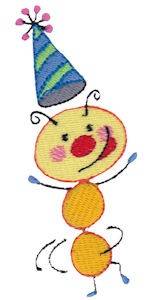 Picture of Birthday Bug Machine Embroidery Design
