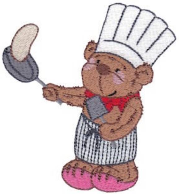 Picture of Teddy Bear Chef Machine Embroidery Design