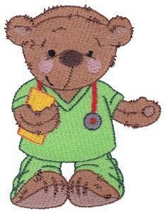 Picture of Teddy Bear Nurse Machine Embroidery Design