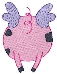 Picture of Flying Pig Tail Machine Embroidery Design