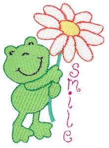 Picture of Froggy & Daisy Machine Embroidery Design