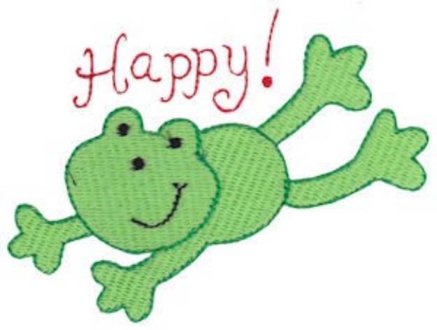 Picture of Happy Frog! Machine Embroidery Design