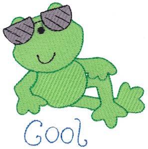 Picture of Cool Frog Machine Embroidery Design