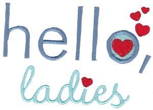 Picture of Hello Ladies Machine Embroidery Design