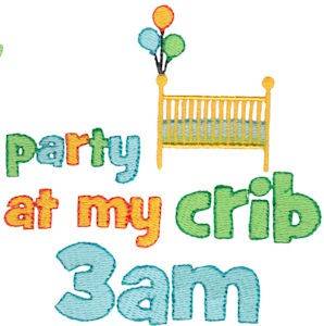 Picture of Party At My Crib Machine Embroidery Design