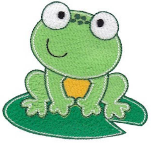 Picture of Hop On My Lily Pad Machine Embroidery Design