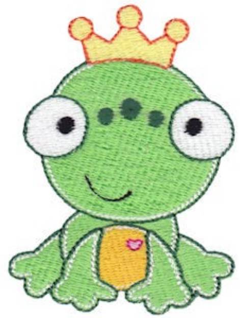 Picture of Little Frog Prince Machine Embroidery Design