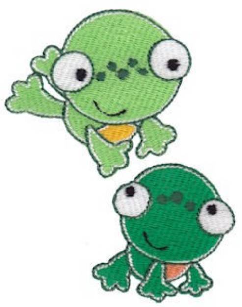 Picture of Playing Leap Frog Machine Embroidery Design