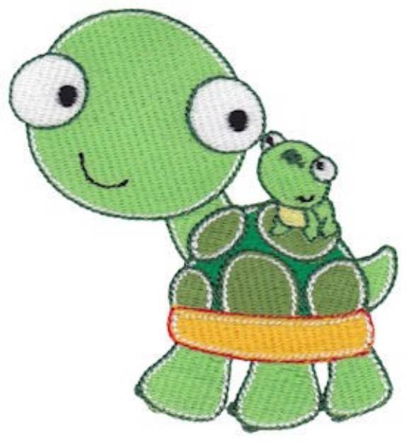 Picture of Turtle & Frog Friends Machine Embroidery Design