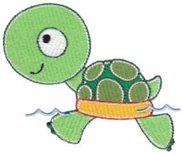 Picture of Swimming Turtle Machine Embroidery Design