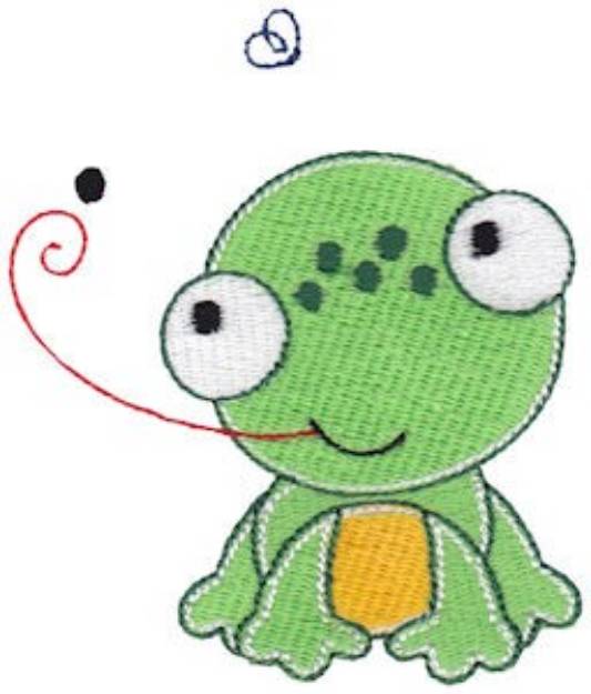 Picture of Cute Little Frog Machine Embroidery Design