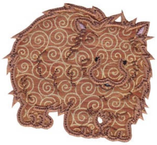 Picture of Aussie Wombat Applique Machine Embroidery Design
