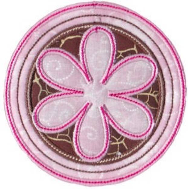 Picture of Daisy Circular Applique Frame Machine Embroidery Design